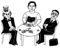 [Cartoon: Pokerspiel]